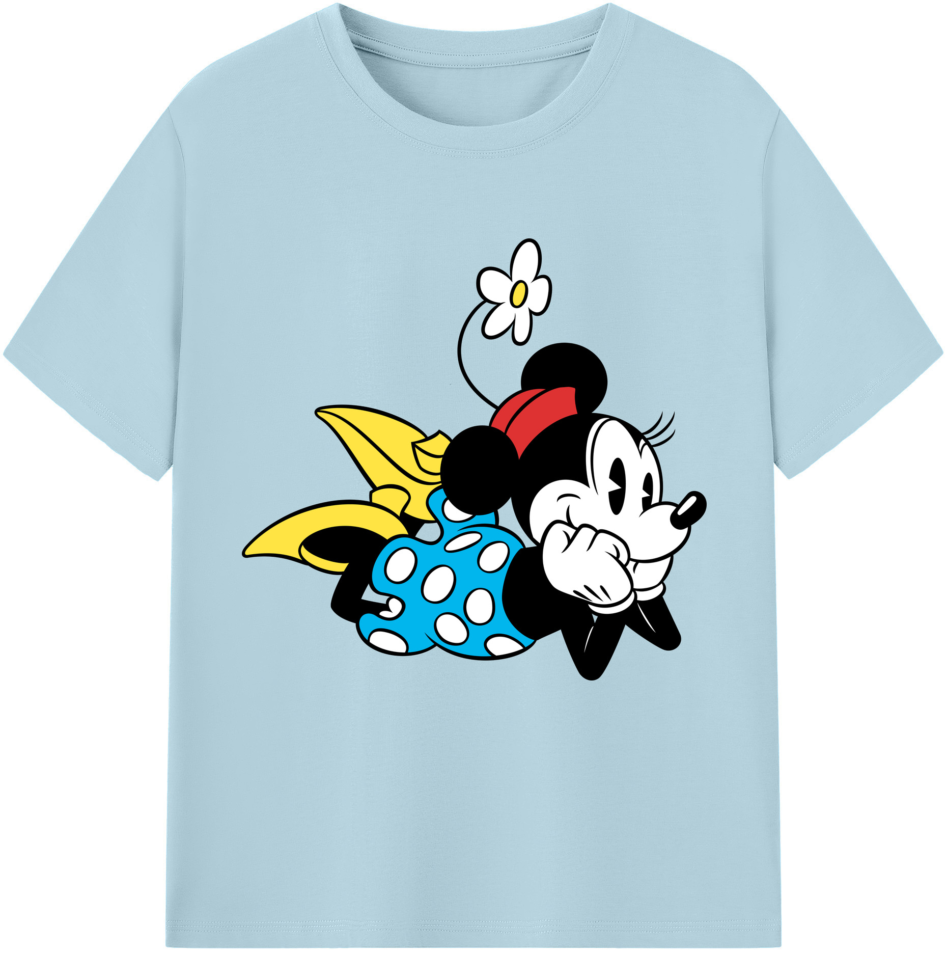 （画像用） ミッキーマウス Mickey Mouse 綿100％半袖Tシャツ（フロントプリント）